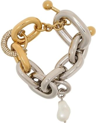 Paco Rabanne Bracciale a catena in metallo misto con accento di perla - - Accessories - Donna - Multicolore - ONE SIZE