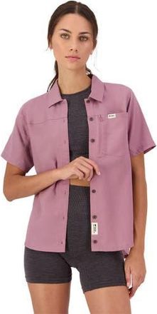 Mons Royale At Merino Short-Sleeve Shirt - Womens in Sierra Pink at Nordstrom, Size X-Large