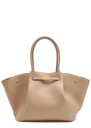 DeMellier New York Grained Leather Tote - Taupe - One Size