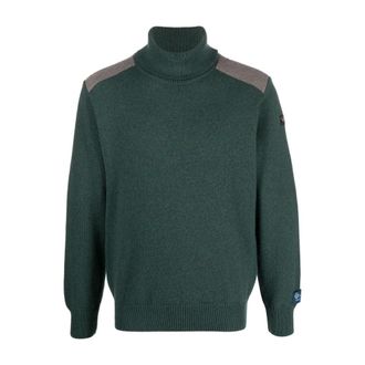 Paul & Shark Woollen Turtleneck Jumper - male - Paul & Shark - Turtlenecks - Green - 2XL - Knitwear