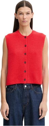 Marc O'Polo Chaleco de punto sin mangas Slim - Knitwear - Mujer - Rojo - M