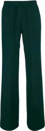 Antonelli Tiete Satijnen Broek - Dames - Wijde Broeken - Groen - S - Satijn - Broeken