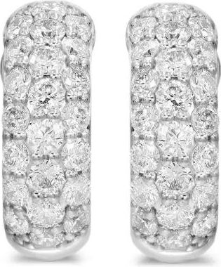 David Yurman Orecchini a cerchio DY Mercer Micro in argento sterling con diamanti (13,5mm)