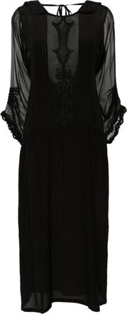 Maurizio lace-detail low-back midi dress - women - Silk/Rayon - S - Black