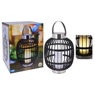 Progarden Farol Solar Led De Jard&iacute;n Con Vela Negro 35 Cm Progarden