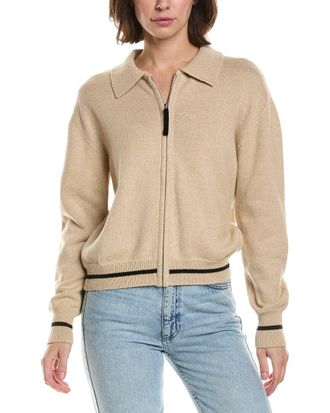 Brodie Varsity Zip Through Cashmere-Blend Jacket