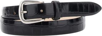 Mauro Grifoni Accessoires, Dames, Zwart, 95 CM, Leer, Leren Riem
