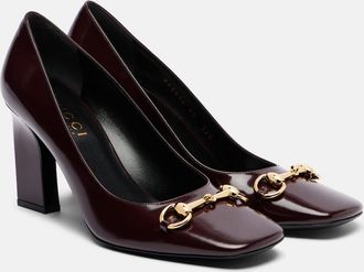 Gucci Signora 85 Horsebit leather pumps