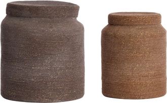 Light & Living Light&living - Conjunto De Cestas Betania Marr&oacute;n Oscuro De Algas