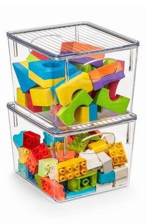 Sorbus 2-Pack Medium Toy Organizer Clear Plastic Storage Bins at Nordstrom Rack