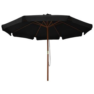 vidaXL Vidaxl - Furniture Limited - Sombrilla De Jard&iacute;n Con Palo De Madera Negro