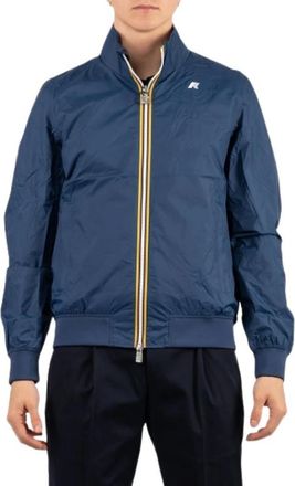 K-Way Blouson Omkeerbaar Jack - Heren - Bomber jackets - Blauw - XL - Nylon - Jassen