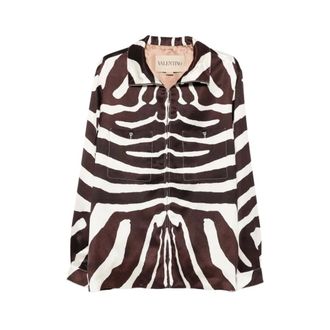 Valentino High Neck Zebra Print Jacket - male - Valentino - Light Jackets - Multicolor - M - Jackets