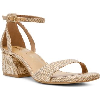 Anne Klein Mia Ankle Strap Sandal in Natural Multi at Nordstrom, Size 9.5