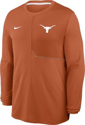 Nike Texas Sideline Coach Nike Mens Dri-FIT College Long-Sleeve Top in Orange | 03B108D9TXE-GQK