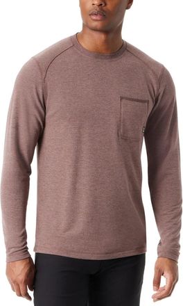 G.H. Bass & Co. Bass Outdoor T-Shirt Mens Rum Raisin Raglan Sleeve Crew Neck Pullover UPS1279