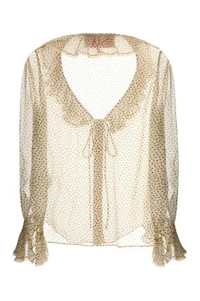 Valentino Garavani 6b0ab7h3981 R8e Betullanero Exterior: Silk Camicie Shirt