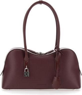Stella McCartney Stella Mccartney Burgundy Synthetic Leather Ryder Medium Shoulder Bag