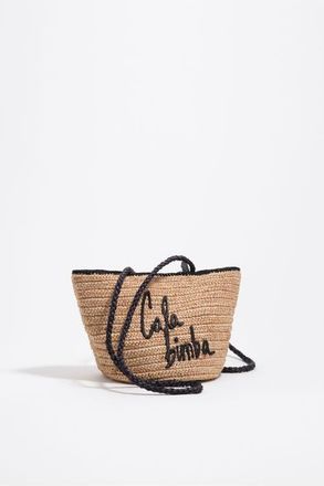 Bimba & Lola Small Raffia Basket Bag in Natural at Nordstrom