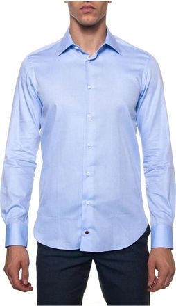 Carrel Dress Shirt - Heren - Zakelijke Overhemden - Blauw - S - Katoen - Overhemden
