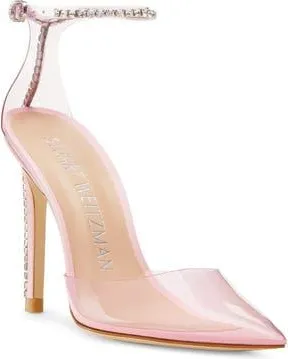 Stuart Weitzman Glam 100 Strap Pump in Light Pink/cotton Ca at Nordstrom Rack, Size 11.5