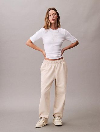 Calvin Klein Joggers De Felpa De Algod&oacute;n Con Monograma