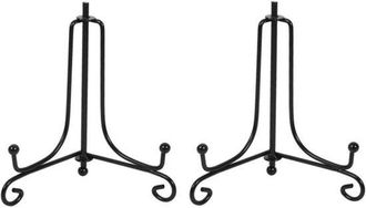 OEM Confezione Da 2 Supporti Espositivi Triangolari In Ferro Battuto (25 Cm), Semplici Supporti In Metallo Per Decorazioni, Cavalletti In Ferro Battuto
