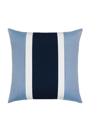 Elaine Smith Nevis panelled dimensional banded Indoor & Outdoor Woven Accent Pillow in Ocean at Nordstrom, Size 20X20