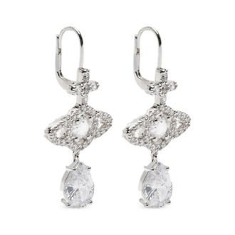 Vivienne Westwood Olympia CZ Oorbellen - Dames - Oorbellen - Wit - ONE Size - Accessoires