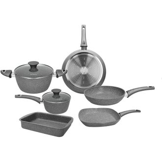 Tognana Tognana Pure Roq Batteria di Pentole 8 Pezzi Grigio Opaco