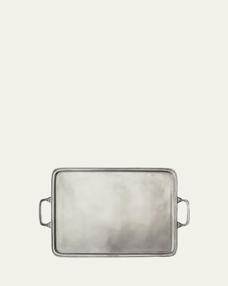 Match Pewter X-Large Rectangle Tray with Handles