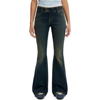 Cotton On Womens Mid Rise Bootcut Jean in Dusky Blue Pocket at Nordstrom, Size 12