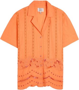 Damson Madder Martina broderie blouse - Oranje
