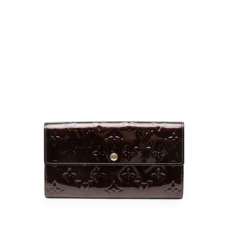 Louis Vuitton Monogram Vernis Amarante Purple Patent Leather Long Wallet (Bi-Fold) (Pre-Owned)