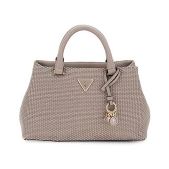 Guess Phaedra Geweven Kleine Satchel - Dames - Handtassen - Beige - ONE Size - Polyester - Tassen