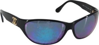 Chanel Pre-owned Accessories, female, Black, Size: ONE SIZE Pre-owned Plastic Sunglasses