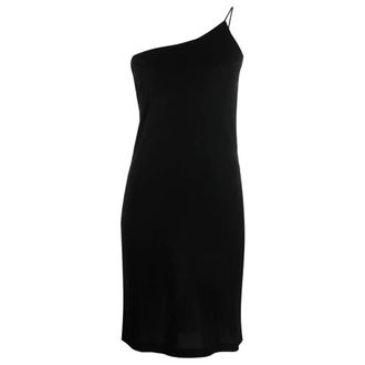Dsquared2 Zwarte One Shoulder Mini Jurk - Dames - Korte kleedjes - Zwart - XS - Kleedjes