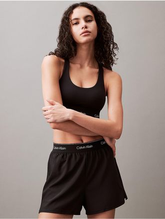 Calvin Klein Calvin Klein Womens Modern Sport Racerback Medium Impact Sports Bra - Black - XS