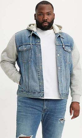 Levi's Chaqueta Trucker con capucha Hybrid (Big & Tall) - Hombre - 2XL - Azul / Candy Man