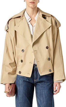 English Factory Double Breasted Trench Coat in Beige at Nordstrom, Size X-Small