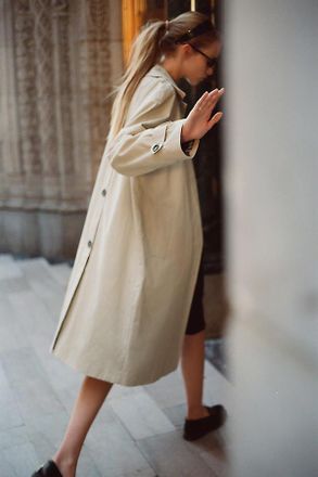 Avec Les Filles Long Trench Coat Jacket