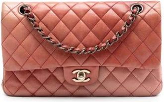 Chanel Pre-owned Vintage Double Flap Shoulder Bag - Dames - Vintage Schoudertas - Oranje - ONE Size - Leer - Vintage
