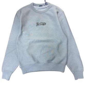 Burberry Logo Crewneck Cotton-Blend Sweatshirt, Size Medium