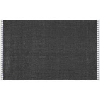 Linea Paralela Alfombra interior y exterior negra genova 160X230 cm