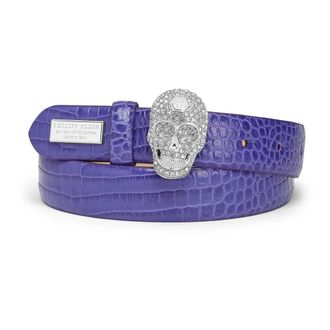 Philipp Plein Dames, Accessoires, Paars, Maat: 70 CM Leer
