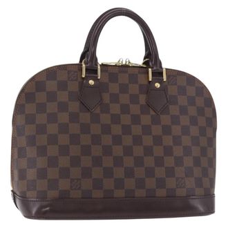 Louis Vuitton Alma Damier Brown Canvas Handbag (Pre-Owned)