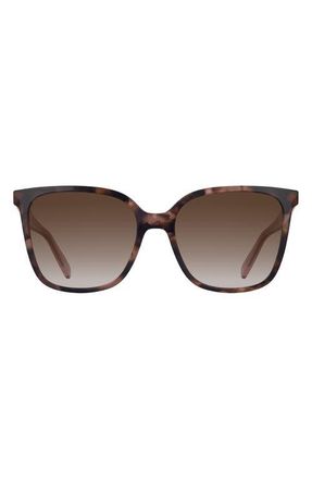 Longchamp Le Pliage 55mm Gradient Modified Rectangular Sunglasses in Rose Havana at Nordstrom