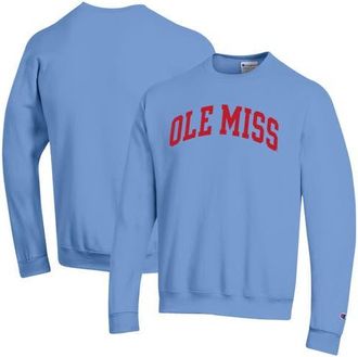 Champion Mens Champion Powder Blue Ole Miss Rebels Basic Arch Fleece Pullover Sweatshirt at Nordstrom, Size Medium
