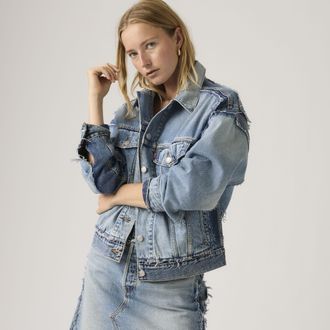 Levi's Deconstructed 90s Trucker Jacket - Womens - XS - Blue