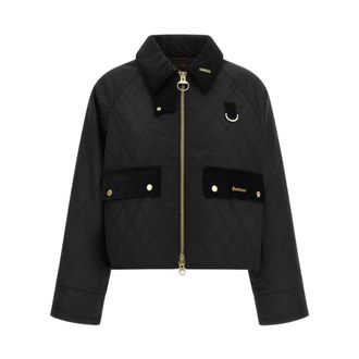 Barbour Icons Quilted Spey Waxed Jacket - Jackets - Mujer - Negro - S